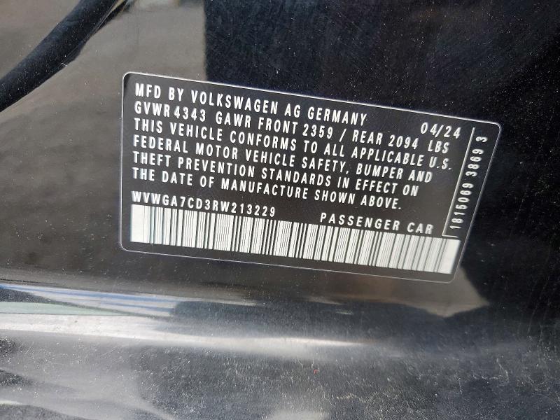 Aukcja sprzedaży 2024 Volkswagen Gti, vin: WVWGA7CD3RW213229, numer aukcji: 53902916