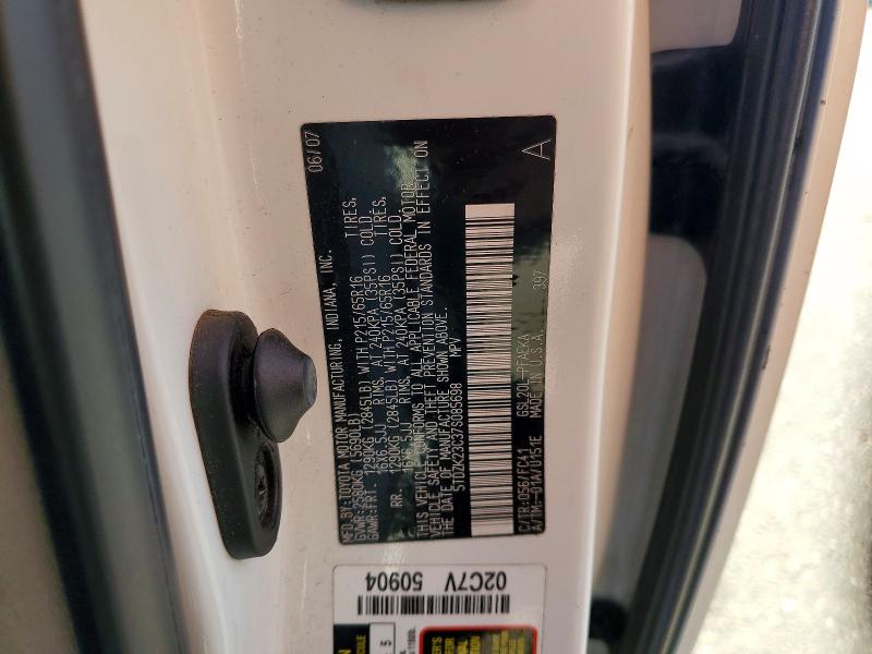 53320316 :رقم المزاد ، 5TDZK23C37S085698 vin ، 2007 Toyota Sienna مزاد بيع