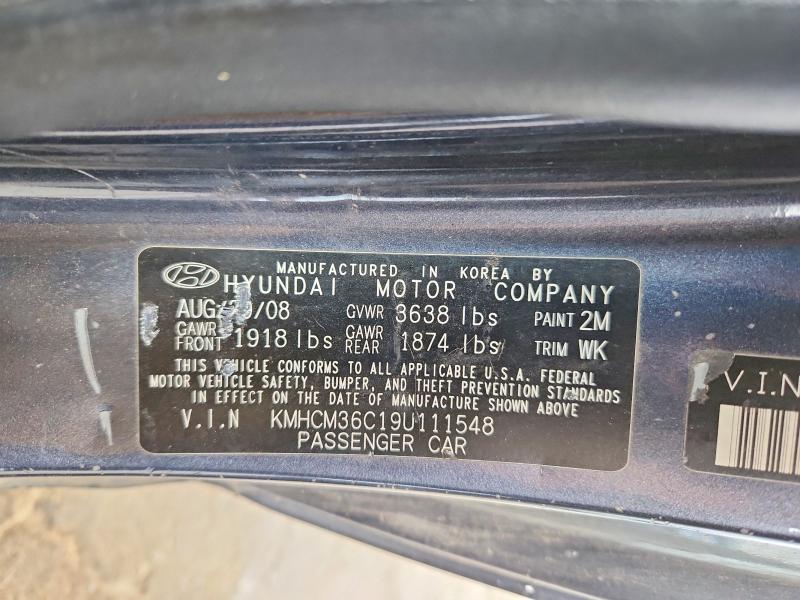 Продажа на аукционе авто 2009 Hyundai Accent, vin: KMHCM36C19U111548, номер лота: 55552966