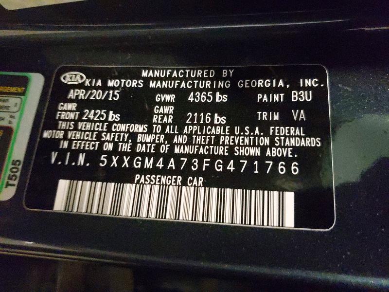 2015 Kia Optima მანქანა იყიდება აუქციონზე, vin: 5XXGM4A73FG471766, აუქციონის ნომერი: 51894136