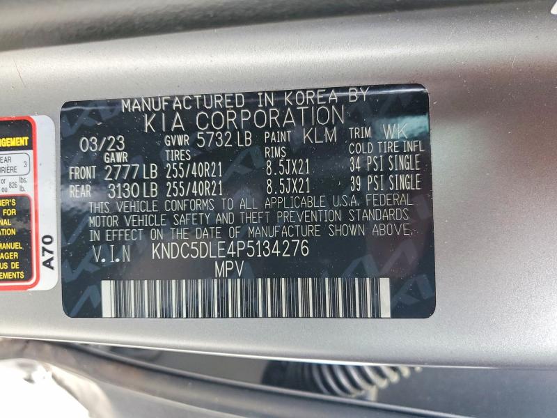 Aukcja sprzedaży 2023 Kia Ev6, vin: KNDC5DLE4P5134276, numer aukcji: 54152106