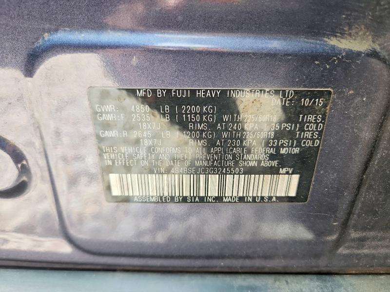 Aukcja sprzedaży 2016 Subaru Outback, vin: 4S4BSEJC3G3245503, numer aukcji: 55134166