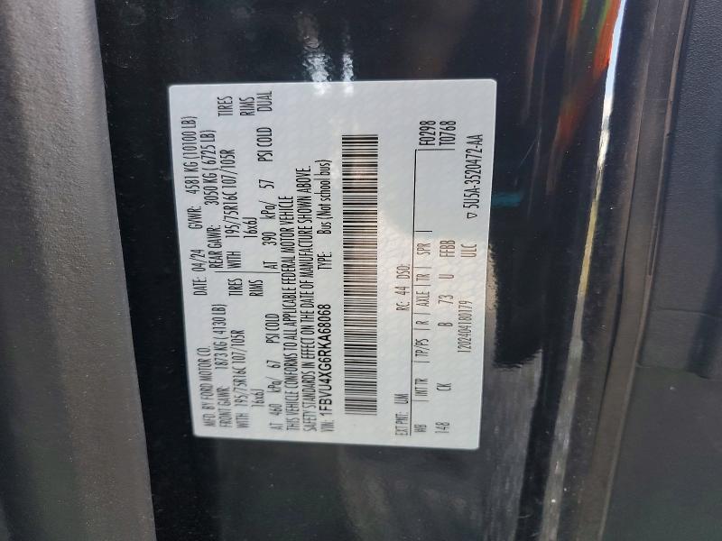 Продажа на аукционе авто 2024 Ford Transit, vin: 1FBVU4XG6RKA68068, номер лота: 52744576