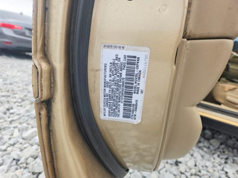 52508456 :رقم المزاد ، 2T1FF28P83C606579 vin ، 2003 Toyota Camry Solara مزاد بيع