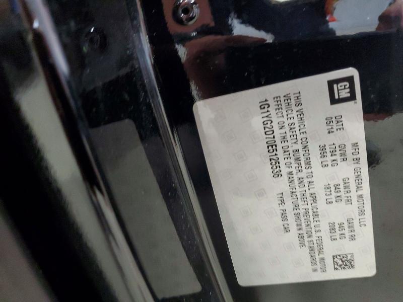 55231036 :رقم المزاد ، 1G1YG2D70E5125536 vin ، 2014 Chevrolet Corvette مزاد بيع