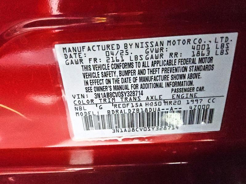 Aukcja sprzedaży 2025 Nissan Sentra, vin: 3N1AB8CV0SY328714, numer aukcji: 52998166