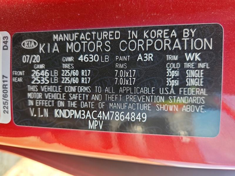 Продажа на аукционе авто 2021 Kia Sportage, vin: KNDPM3AC4M7864849, номер лота: 55023366