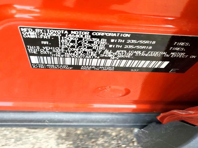 Aukcja sprzedaży 2016 Toyota Rav4, vin: JTMDFREV0GD188174, numer aukcji: 51964036