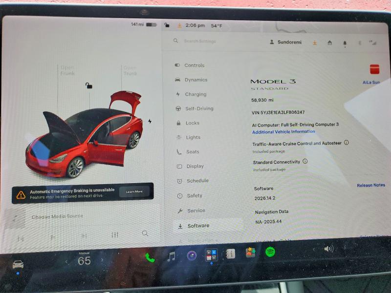 Продажа на аукционе авто 2020 Tesla Model 3, vin: 5YJ3E1EA3LF806247, номер лота: 53271496