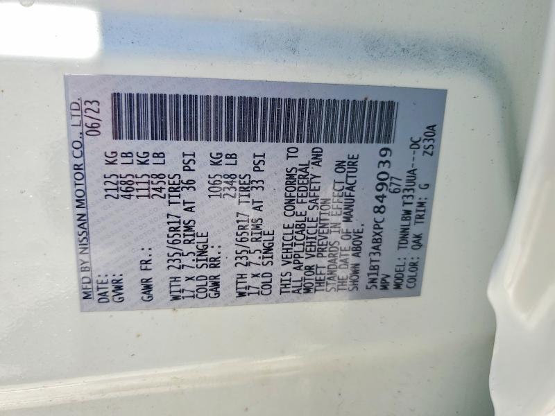 Aukcja sprzedaży 2023 Nissan Rogue, vin: 5N1BT3ABXPC849039, numer aukcji: 52999926
