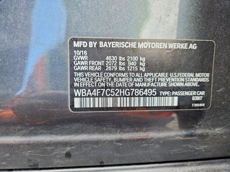 Aukcja sprzedaży 2017 Bmw 430i, vin: WBA4F7C52HG786495, numer aukcji: 55013986