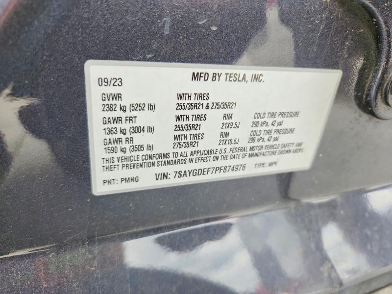 Продажа на аукционе авто 2023 Tesla Model Y, vin: 7SAYGDEF7PF874976, номер лота: 55208026