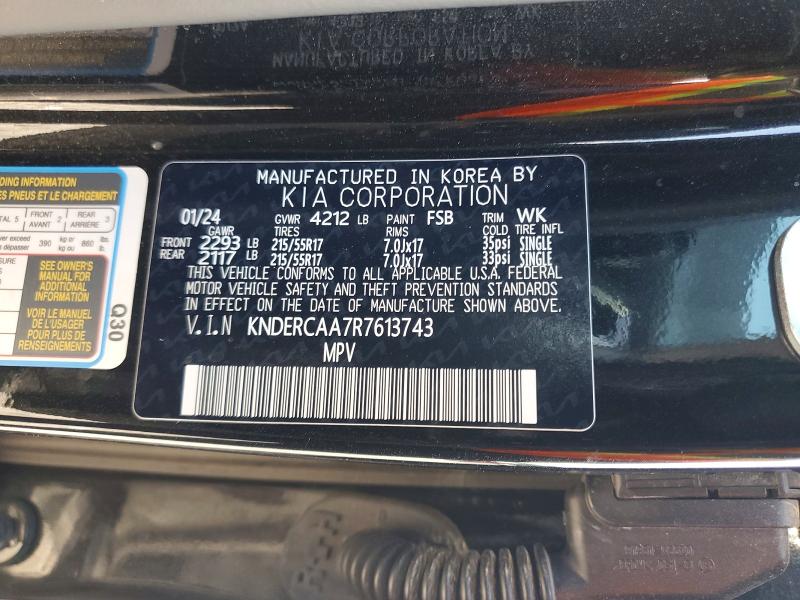 55438476 :رقم المزاد ، KNDERCAA7R7613743 vin ، 2024 Kia Seltos مزاد بيع