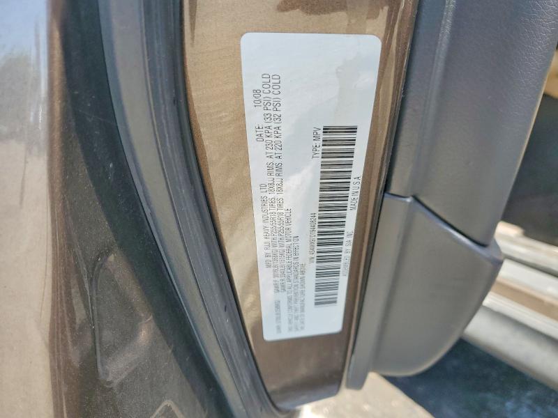 52723796 :رقم المزاد ، 4S4WX97D194406244 vin ، 2009 Subaru Tribeca مزاد بيع