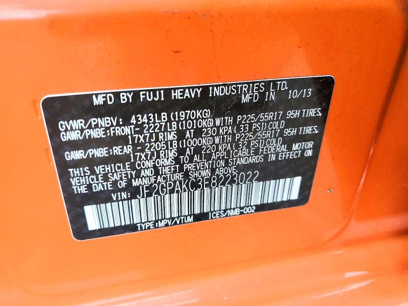 Продаж на аукціоні авто 2014 Subaru Xv Crosstrek, vin: JF2GPAKC3E8223022, номер лоту: 53463196