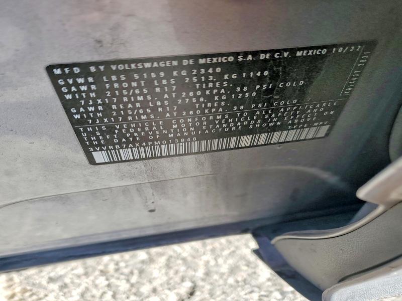 Aukcja sprzedaży 2023 Volkswagen Tiguan, vin: 3VVRB7AX4PM013848, numer aukcji: 51492356