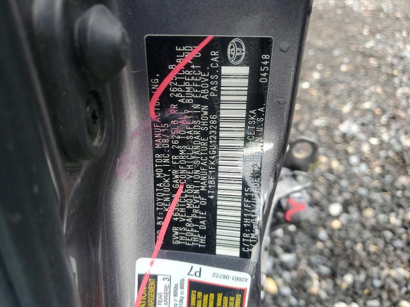 Продаж на аукціоні авто 2016 Toyota Camry, vin: 4T1BF1FK4GU123286, номер лоту: 53396236