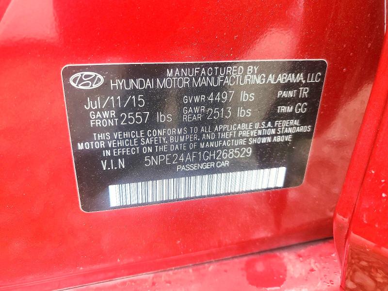Продажа на аукционе авто 2016 Hyundai Sonata, vin: 5NPE24AF1GH268529, номер лота: 55436966