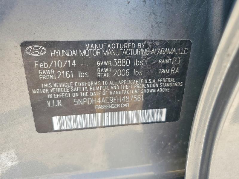 2014 Hyundai Elantra მანქანა იყიდება აუქციონზე, vin: 5NPDH4AE9EH487561, აუქციონის ნომერი: 51873156