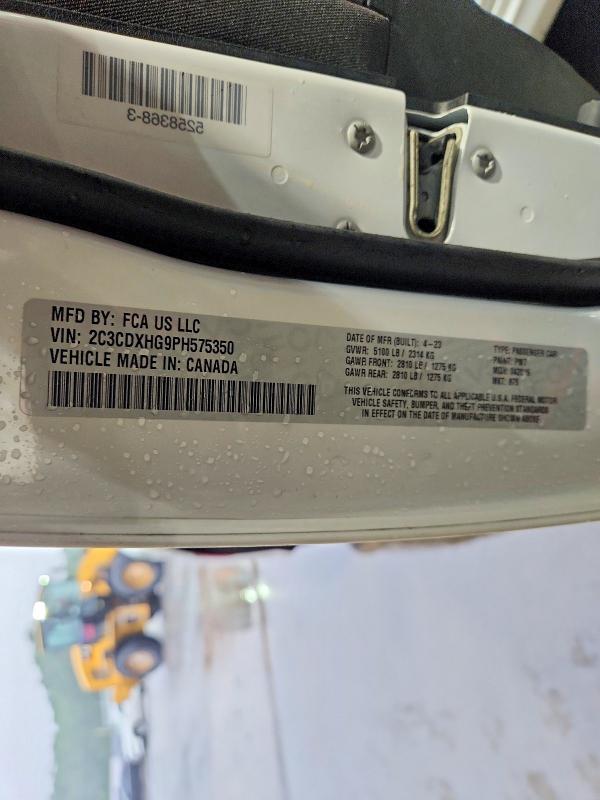 55581516 :رقم المزاد ، 2C3CDXHG9PH575350 vin ، 2023 Dodge Charger مزاد بيع