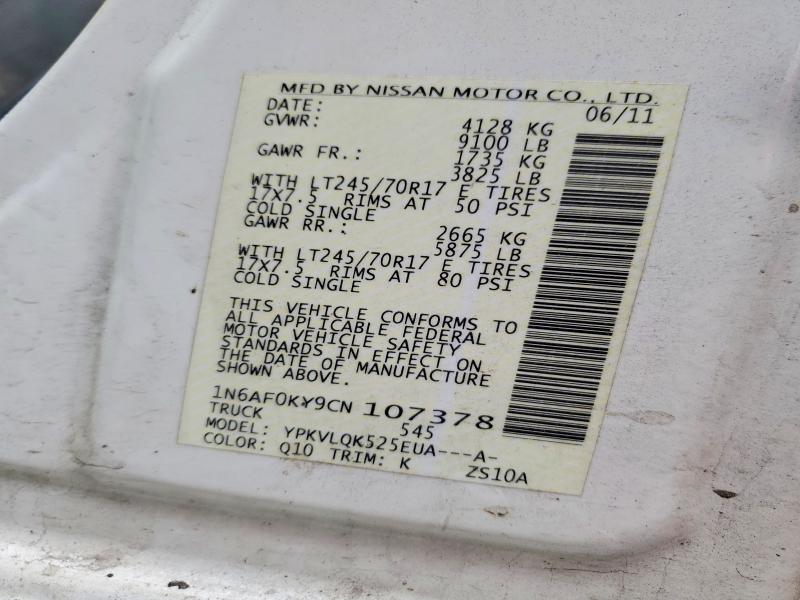 Продаж на аукціоні авто 2012 Nissan Nv, vin: 1N6AF0KY9CN107378, номер лоту: 54277766