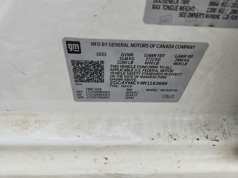 Продаж на аукціоні авто 2024 Chevrolet Silverado, vin: 2GC4YMEY4R1163686, номер лоту: 54632476