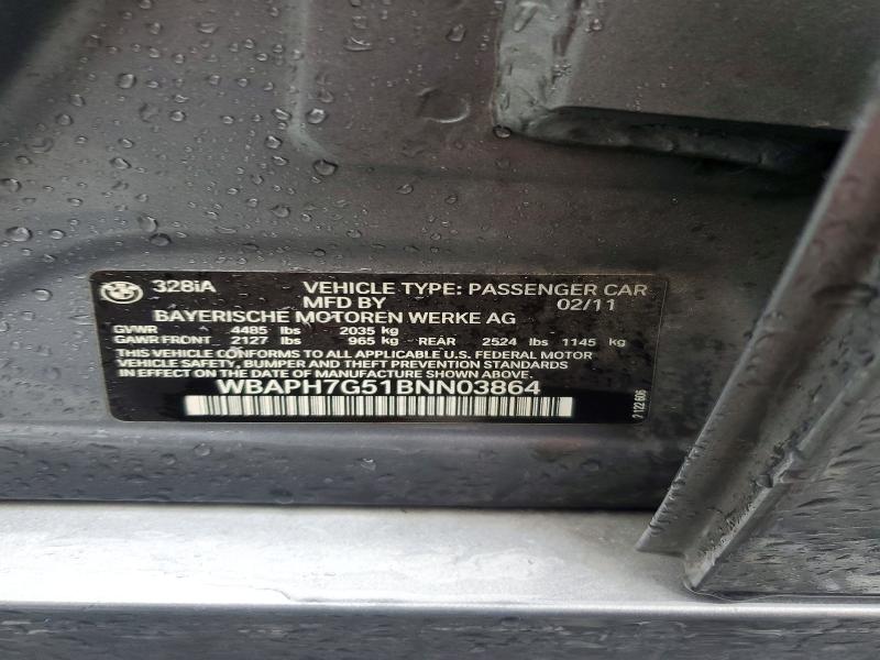 Продаж на аукціоні авто 2011 Bmw 328, vin: WBAPH7G51BNN03864, номер лоту: 51826346
