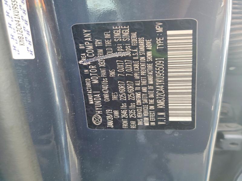 52194466 :رقم المزاد ، KM8J2CA41KU955091 vin ، 2019 Hyundai Tucson مزاد بيع