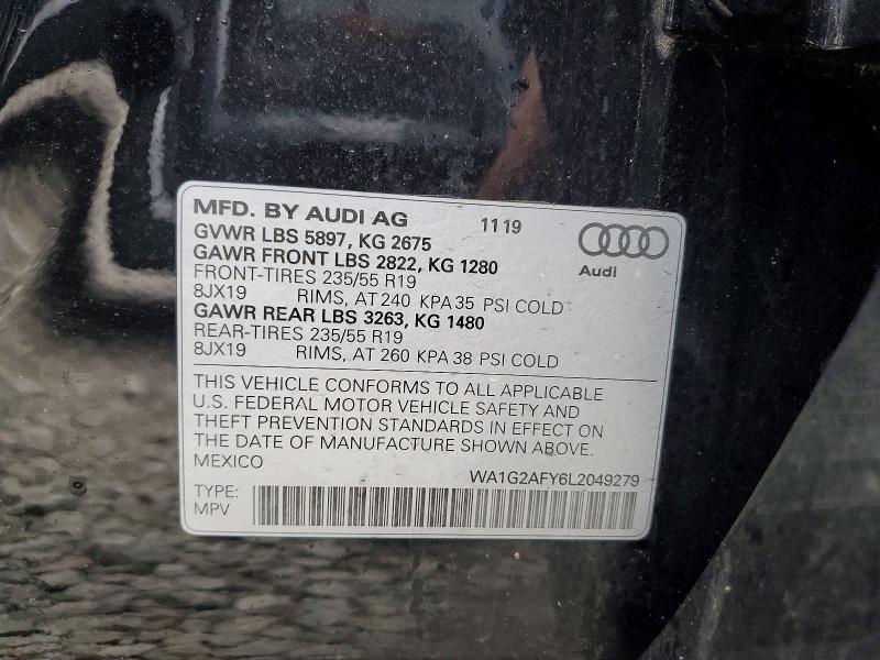 Продаж на аукціоні авто 2020 Audi Q5 E, vin: WA1G2AFY6L2049279, номер лоту: 53725096