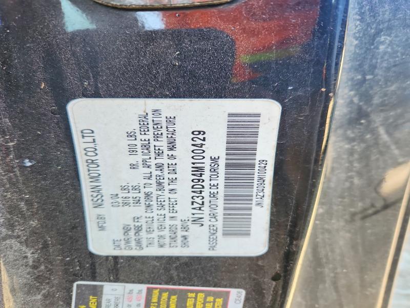 52331866 :رقم المزاد ، JN1AZ34D94M100429 vin ، 2004 Nissan 350z مزاد بيع