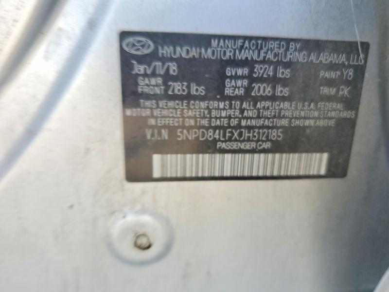 Aukcja sprzedaży 2018 Hyundai Elantra, vin: 5NPD84LFXJH312185, numer aukcji: 53921386