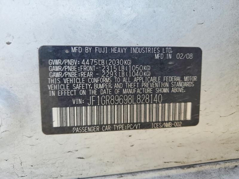 Продажа на аукционе авто 2008 Subaru Impreza, vin: JF1GR89698L828140, номер лота: 53194126