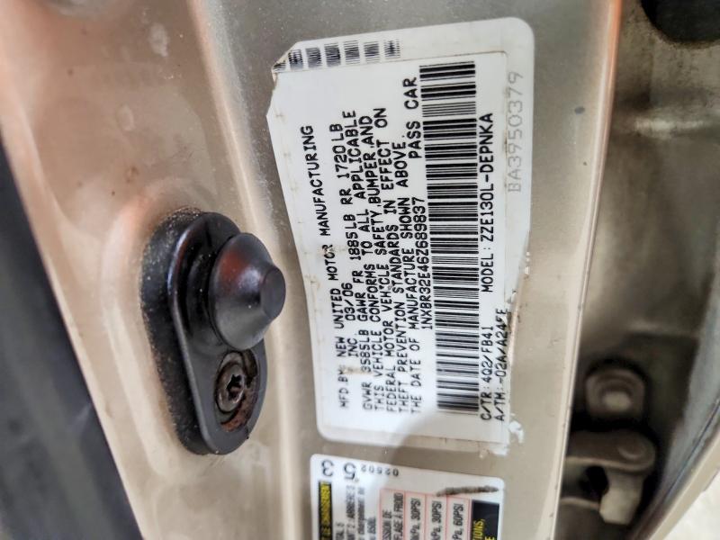 52152306 :رقم المزاد ، 1NXBR32E46Z689837 vin ، 2006 Toyota Corolla مزاد بيع