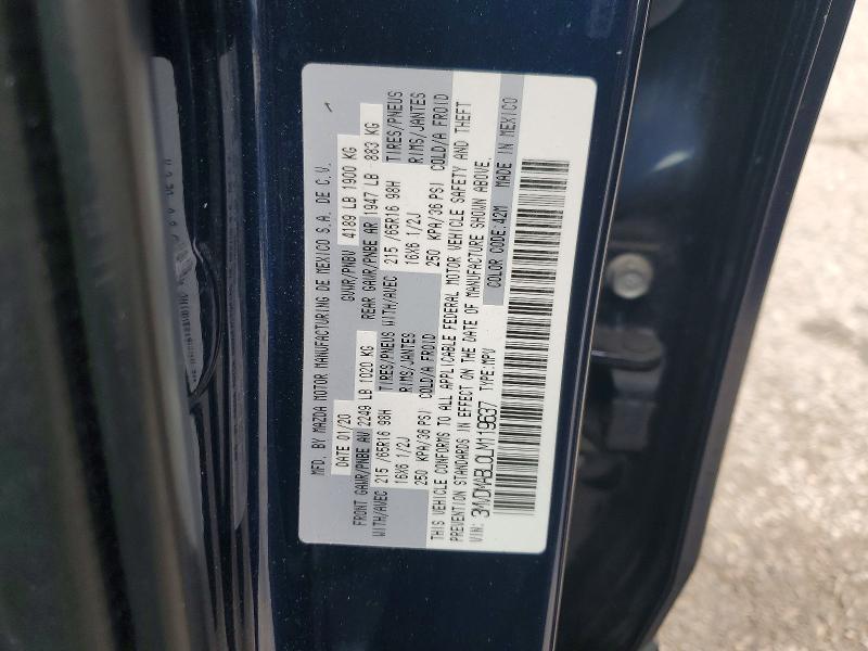 53617536 :رقم المزاد ، 3MVDMABL0LM119637 vin ، 2020 Mazda Cx-30 مزاد بيع