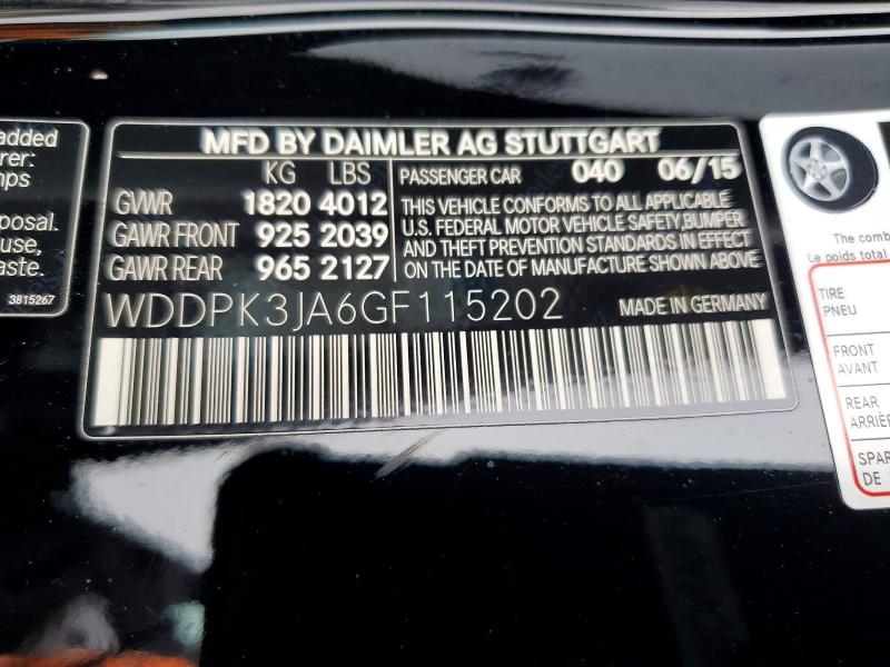 2016 Mercedes-benz Slk მანქანა იყიდება აუქციონზე, vin: WDDPK3JA6GF115202, აუქციონის ნომერი: 53735096