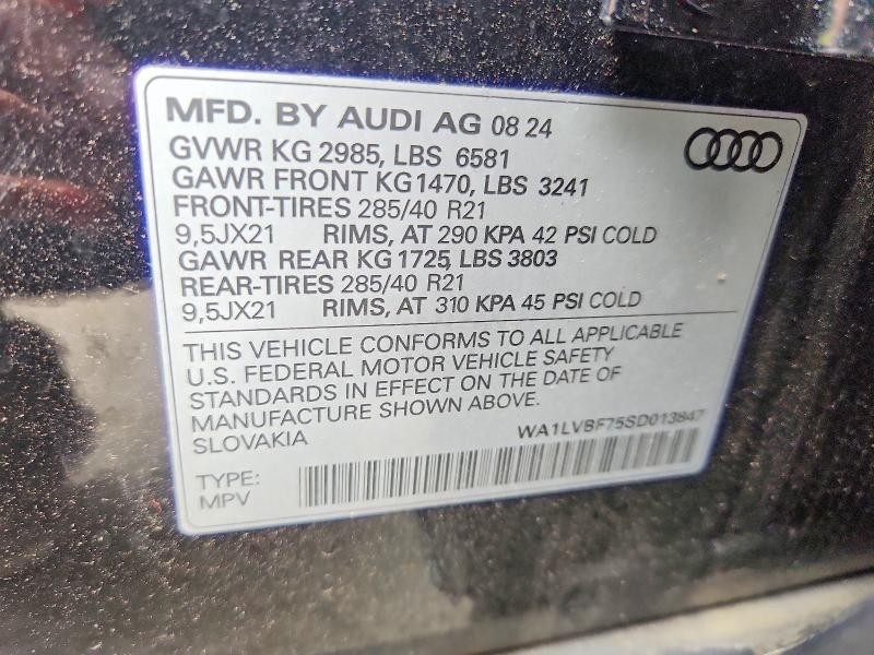 Продаж на аукціоні авто 2025 Audi Q7, vin: WA1LVBF75SD013847, номер лоту: 53166526