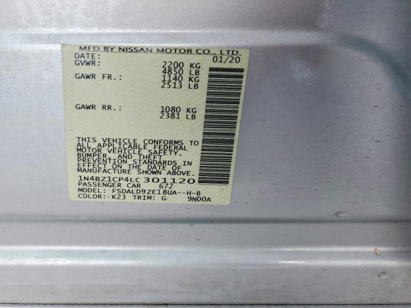 Продажа на аукционе авто 2020 Nissan Leaf, vin: 1N4BZ1CP4LC301120, номер лота: 54616496