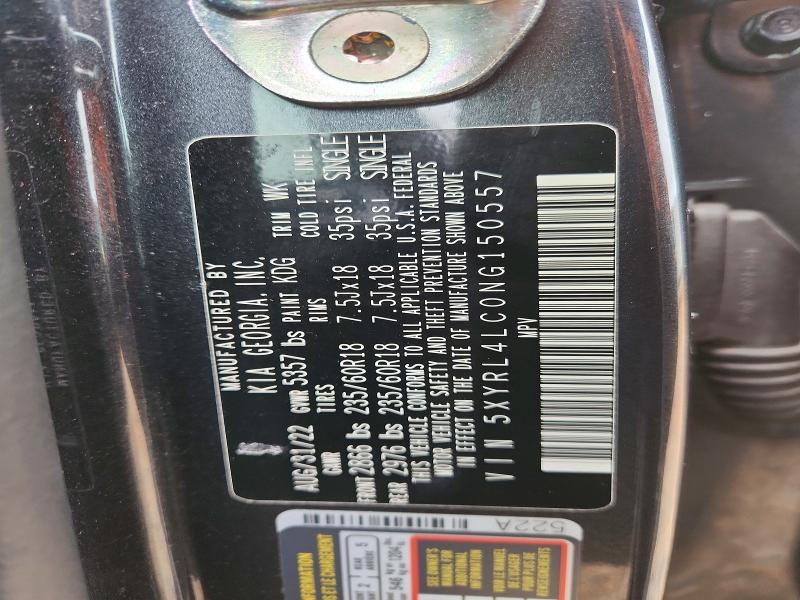 Продажа на аукционе авто 2022 Kia Sorento, vin: 5XYRL4LC0NG150557, номер лота: 54104546