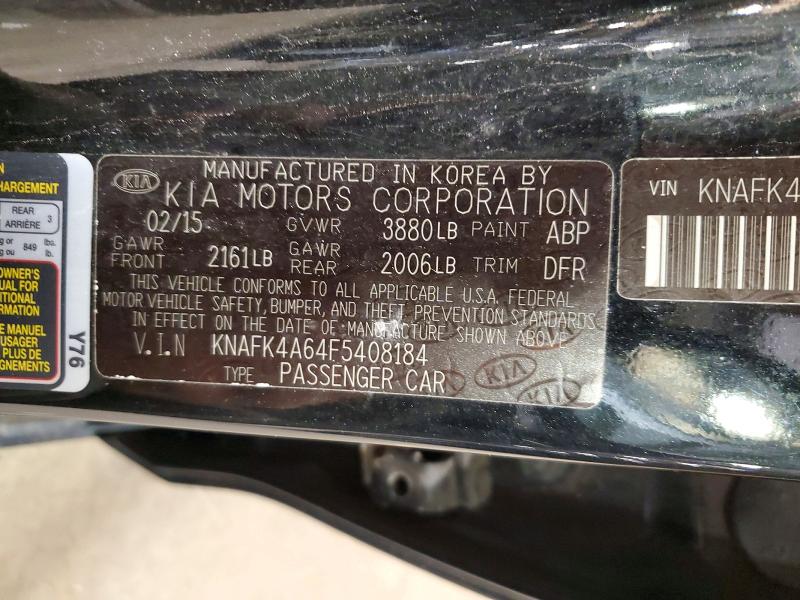 Продажа на аукционе авто 2015 Kia Forte, vin: KNAFK4A64F5408184, номер лота: 52375226
