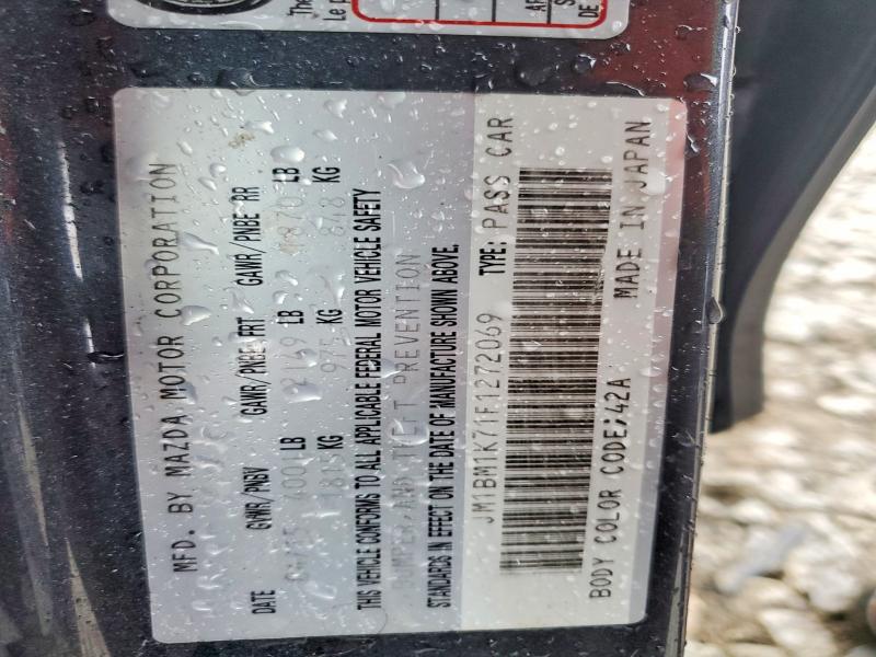 2015 Mazda 3 მანქანა იყიდება აუქციონზე, vin: JM1BM1K71F1272069, აუქციონის ნომერი: 52972176