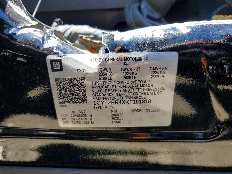 2019 Cadillac Xt4 მანქანა იყიდება აუქციონზე, vin: 1GYFZER4XKF101818, აუქციონის ნომერი: 94269445