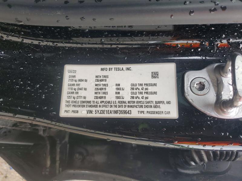 Aukcja sprzedaży 2022 Tesla Model 3, vin: 5YJ3E1EA1NF369643, numer aukcji: 52676846