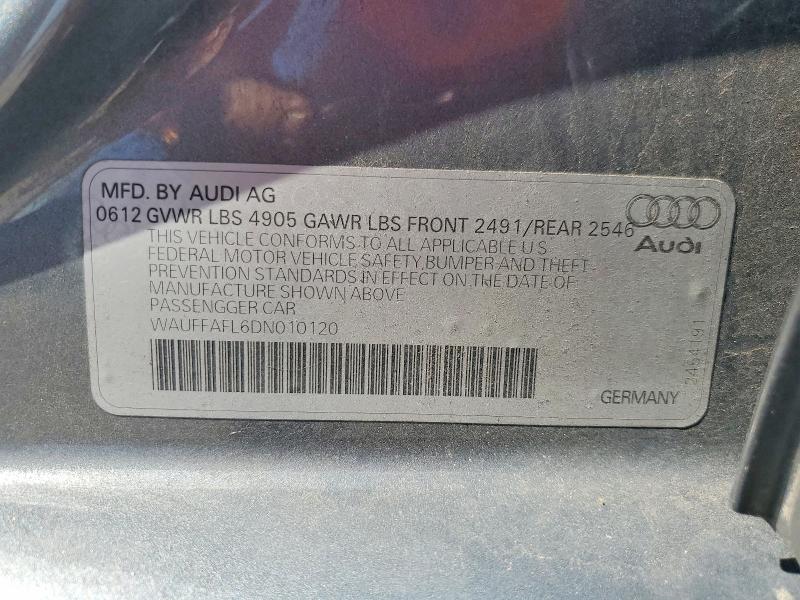 Aukcja sprzedaży 2013 Audi A4, vin: WAUFFAFL6DN010120, numer aukcji: 53870786