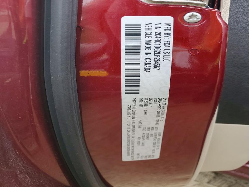 53378066 :رقم المزاد ، 2C4RC1DG2LR264567 vin ، 2020 Chrysler Voyager مزاد بيع