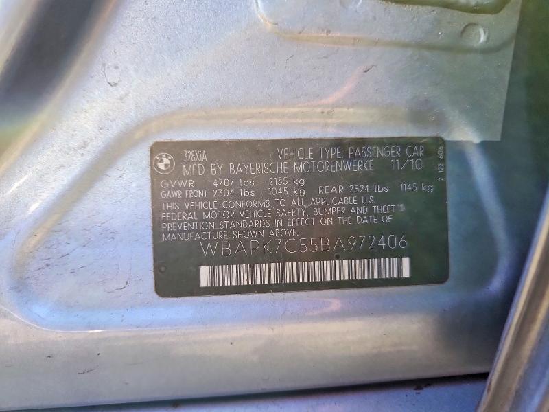 Aukcja sprzedaży 2011 Bmw 328, vin: WBAPK7C55BA972406, numer aukcji: 51599946