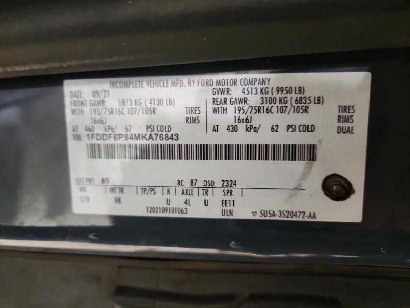 Aukcja sprzedaży 2021 Ford Transit, vin: 1FDDF6P84MKA76843, numer aukcji: 64986986