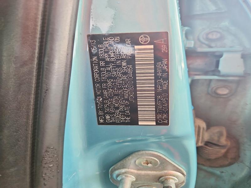 Aukcja sprzedaży 2013 Toyota Prius C, vin: JTDKDTB31D1044854, numer aukcji: 55383226