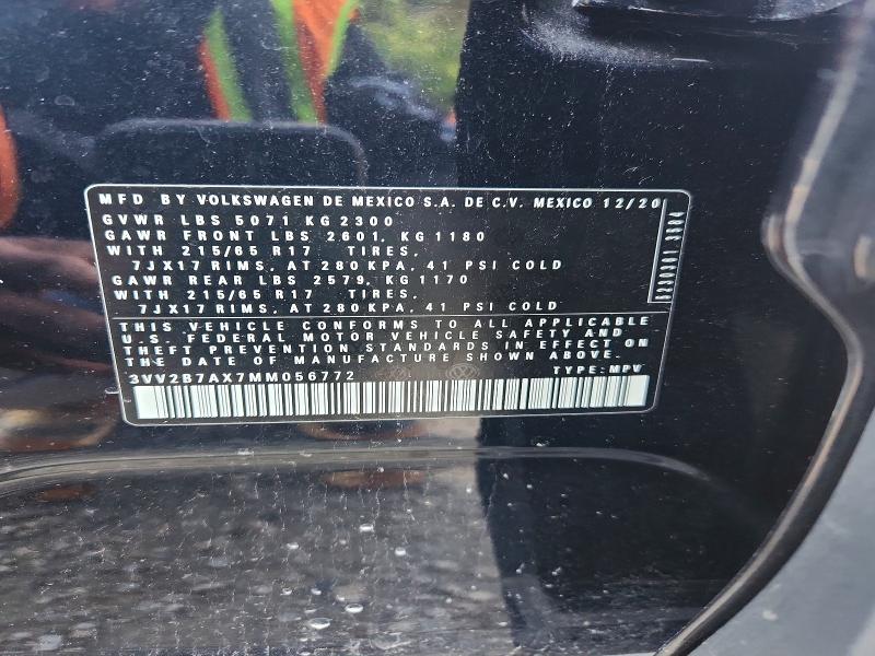 Продажа на аукционе авто 2021 Volkswagen Tiguan, vin: 3VV2B7AX7MM056772, номер лота: 55305566