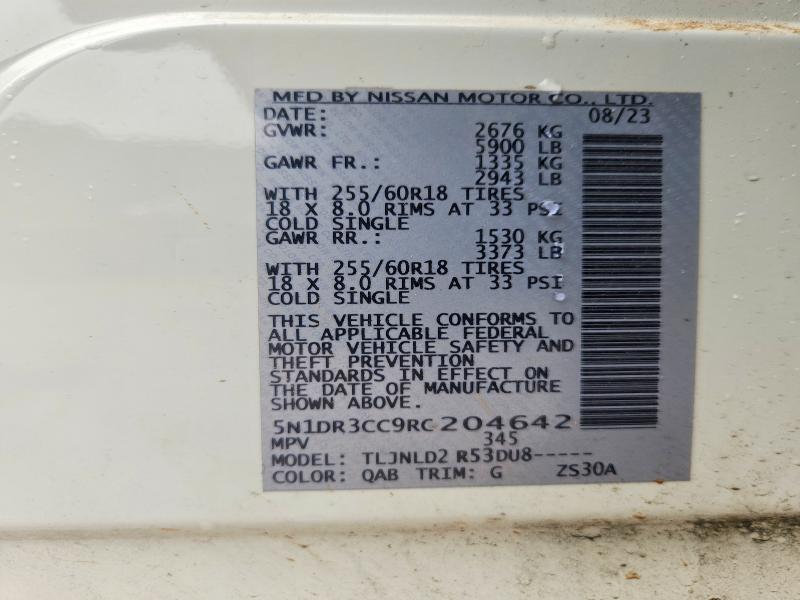 Продажа на аукционе авто 2024 Nissan Pathfinder, vin: 5N1DR3CC9RC204642, номер лота: 51955716