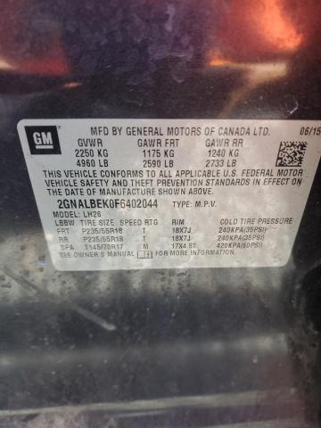 53951366 :رقم المزاد ، 2GNALBEK0F6402044 vin ، 2015 Chevrolet Equinox مزاد بيع